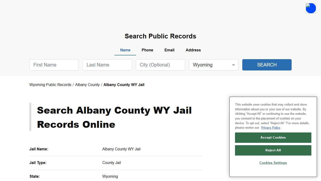 Albany County WY Jail - Albany - Wyoming - TPI